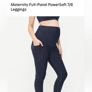 Set of 2 — Old Navy Maternity Full Panel PowerSoft 7/8 Leggings